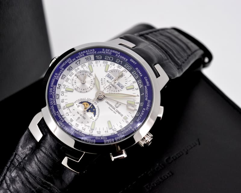 Universal Geneve Aero Tri-Compax Chronometer SS / Alligator 