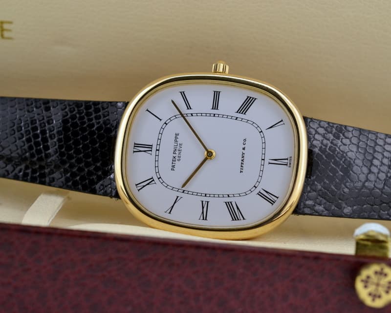 Patek Philippe Golden Ellipse 18K Yellow Gold White Dial Automatic Tiffany Dial