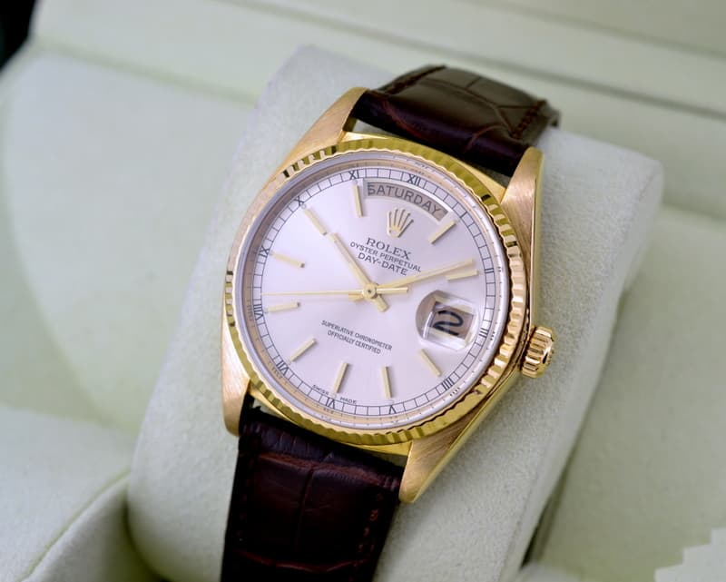 Rolex Day Date 18K Yellow Gold / Silver Dial