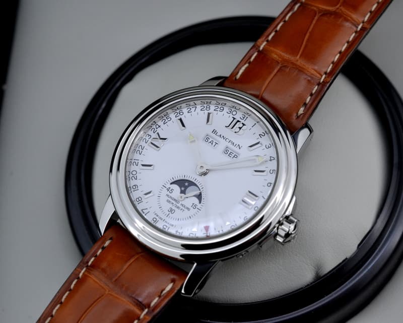 Blancpain Leman Complete Calendar SS White Dial 