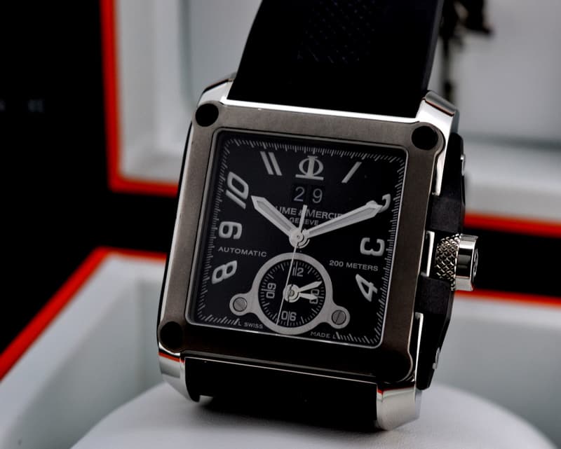 Baume & Mercier Hampton Magnum XL GMT SS / Rubber 