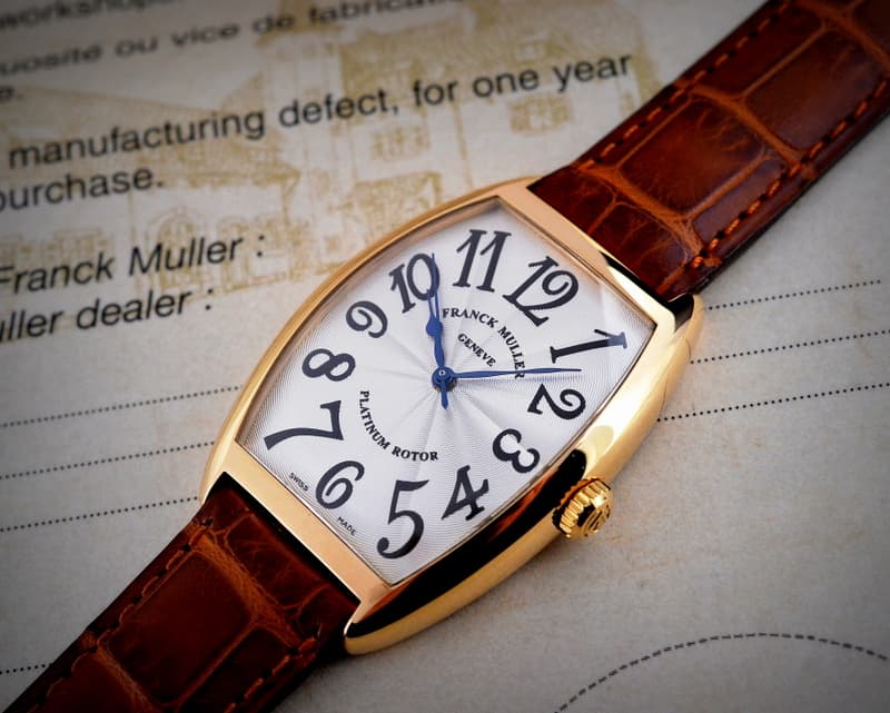 Franck Muller Cintree Curvex Casablanca 18K Yellow Gold Silver Dial
