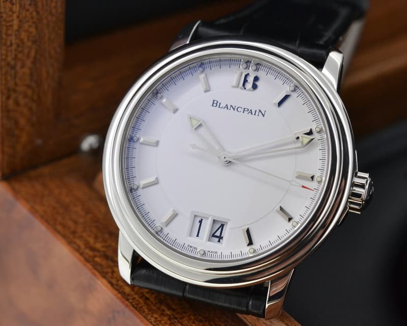 Blancpain Leman Big Date SS White Dial 
