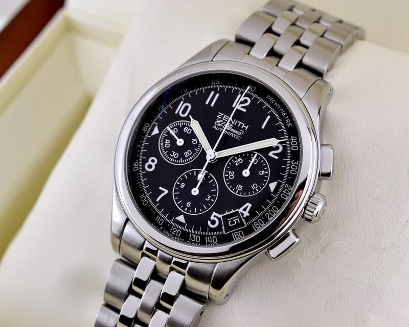 Zenith Class El Primero Chronograph Black DIal SS / SS