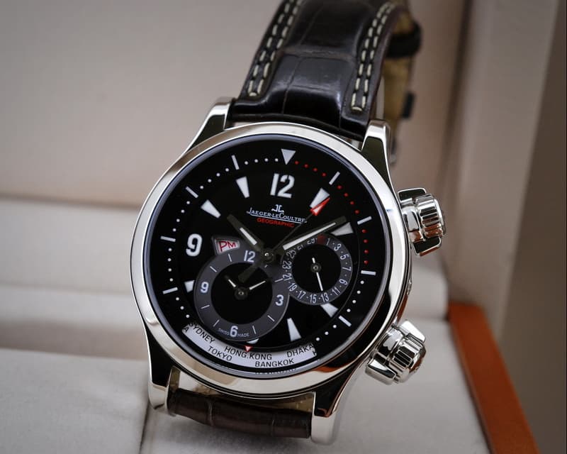 Jaeger LeCoultre Master Compressor Geographic SS Black Dial
