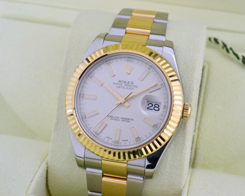 Rolex Datejust II Ivory Stick Dial 18K / SS