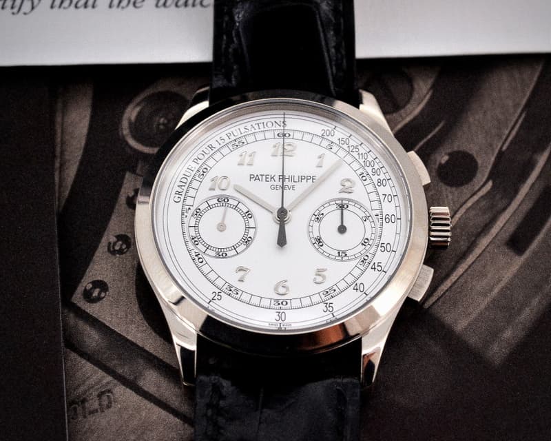 Patek Philippe Chronograph 18K White Gold 