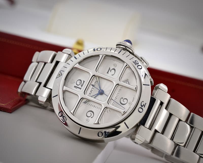 Cartier Pasha Automatic Silver Dial SS / SS 38MM