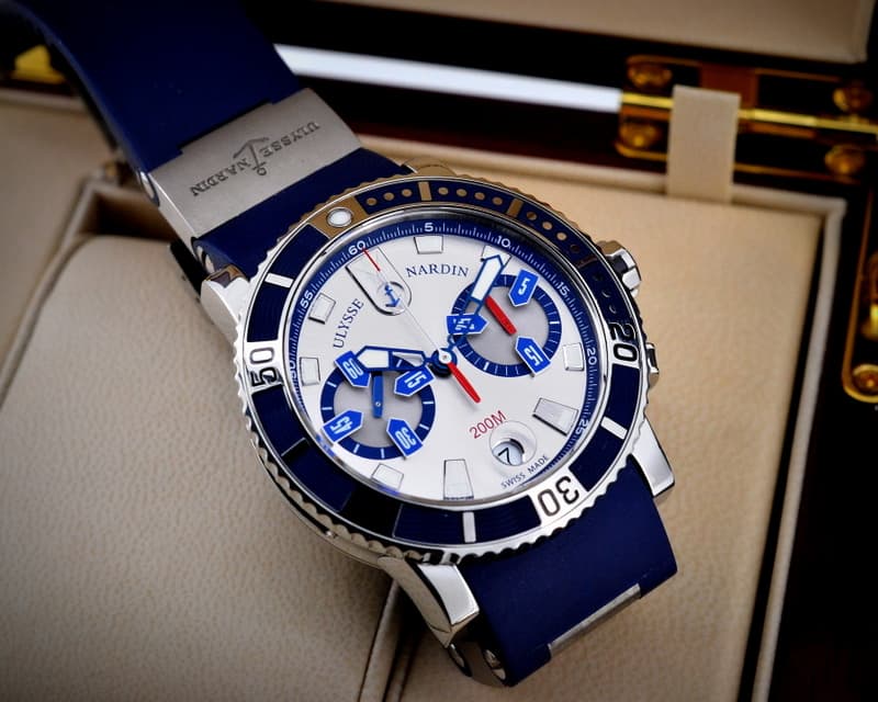 Ulysse Nardin Maxi Marine Diver Chronograph SS / Rubber 