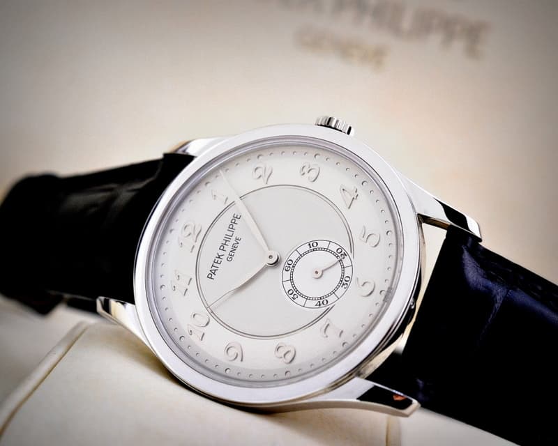 Patek Philippe Calatrava Platinum Silver Dial Arabic Numerals 