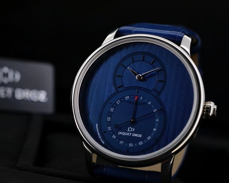 Jaquet Droz Legend Geneva Grande Seconde Quantieme SS Blue Dial 