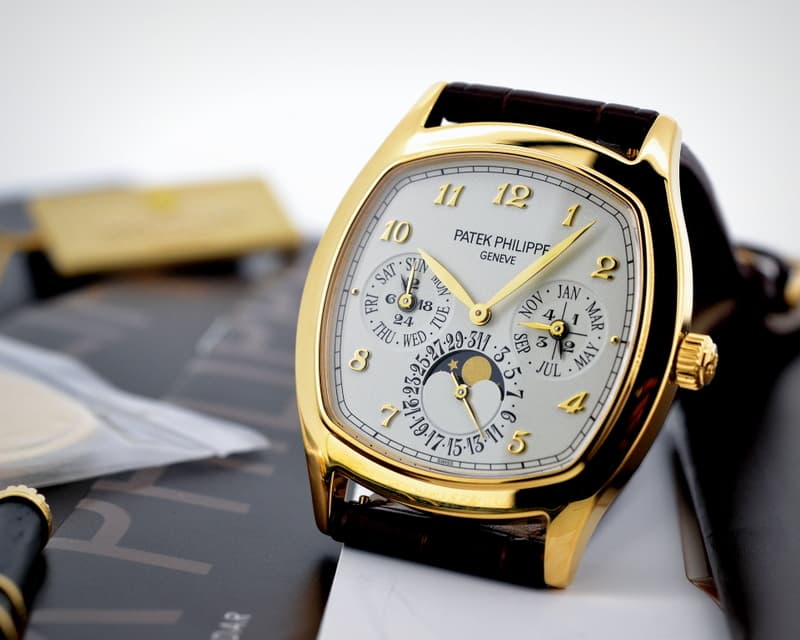 Patek Philippe Perpetual Calendar 18K Yellow Gold Cushion Case