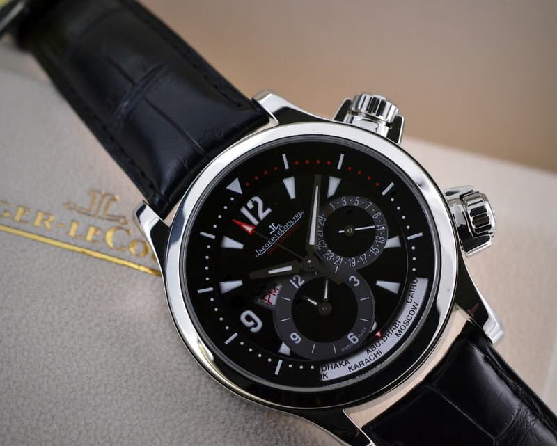 Jaeger LeCoultre Master Compressor Geographic SS Black Dial
