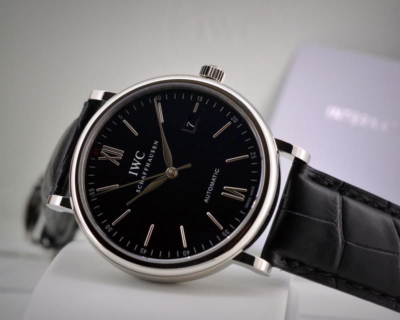 IWC Portofino Automatic 
SS / Strap Black Dial 