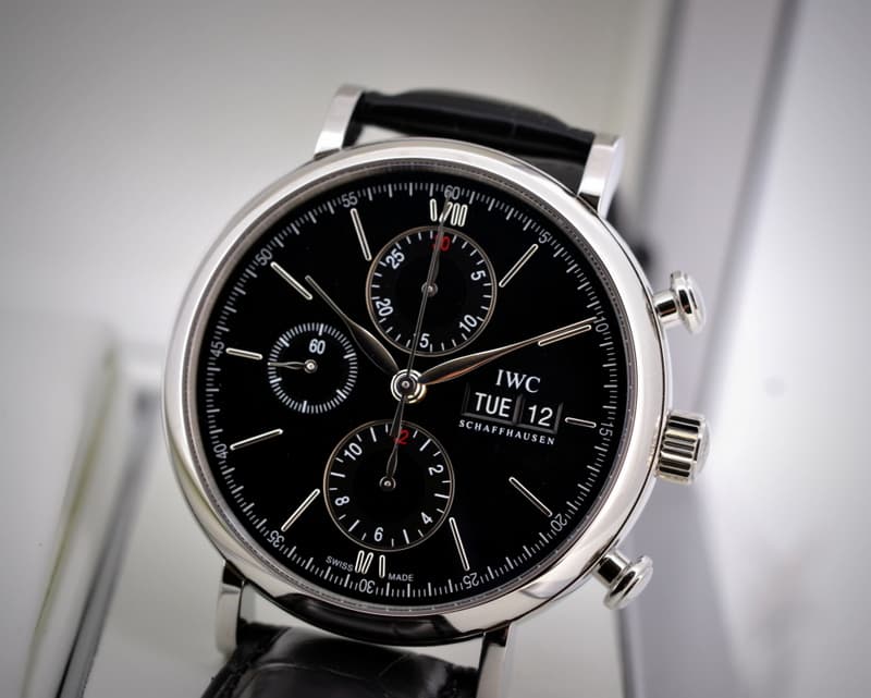 IWC Portofino Chronograph SS Black Dial 