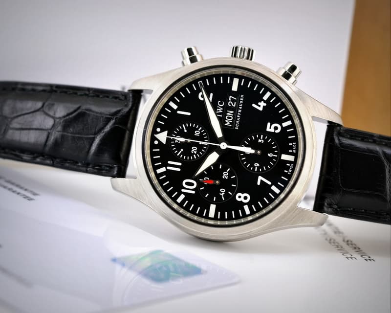 IWC Pilot Chronograph SS / Alligator 