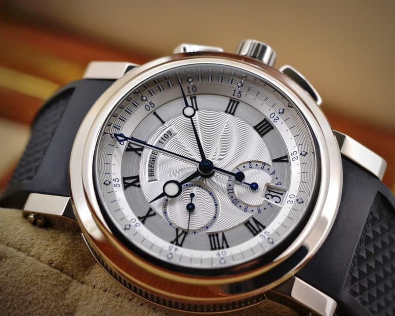 Breguet Marine Chronograph 18K White Gold / Rubber