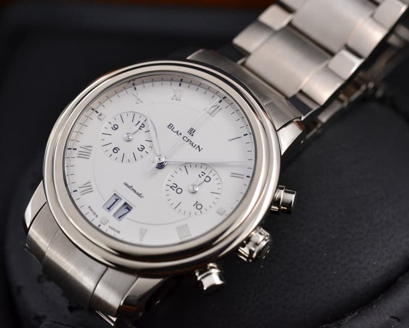 Blancpain Villeret Chronograph Big Date 18K White Gold / Bracelet 