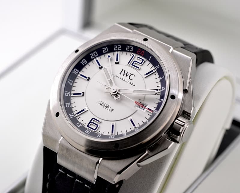 IWC Ingenieur Dual Time SS / Blue Alligator 
