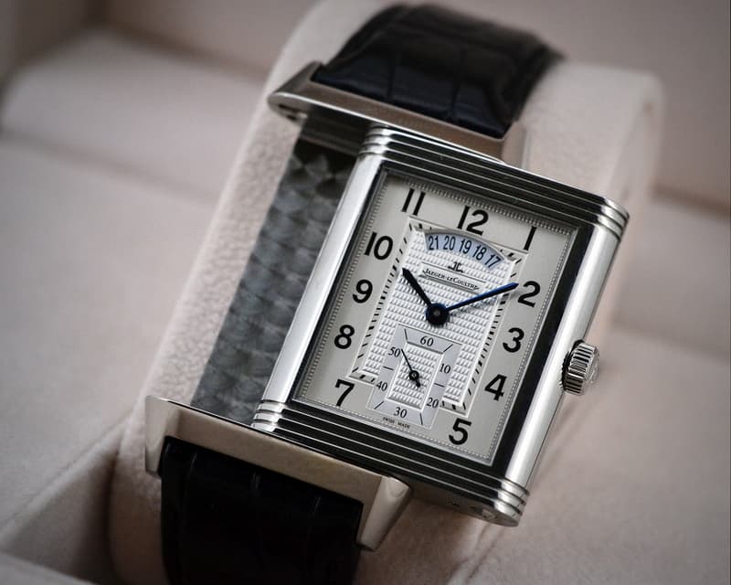 Jaeger LeCoultre Grande Reverso 986 Duo Date SS / Alligator 