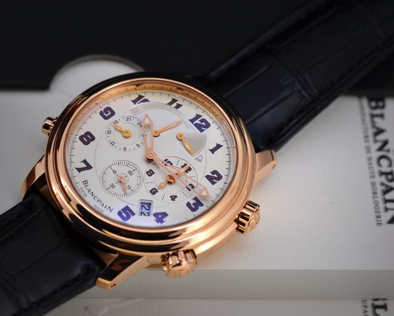 Blancpain Leman Reveil GMT 18K Rose Gold / Silver Dial 