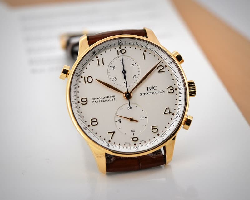 IWC Portuguese Chronograph Rattapante 18K Rose Gold 