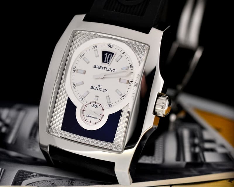 Breitling Bentley Flying B Silver and Black Dial SS / Rubber