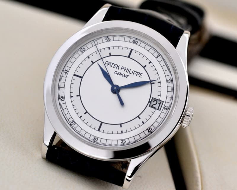 Patek Philippe Calatrava 18K White Gold Sector Dial 