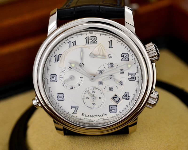 Blancpain Leman Reveil GMT 18K White Gold / Silver Dial