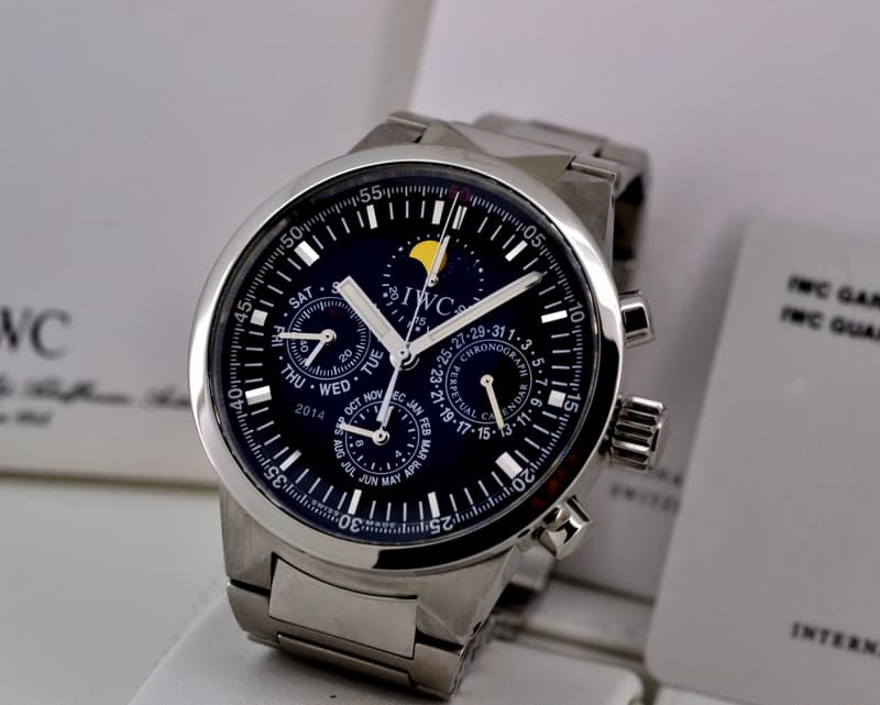 IWC GST Perpetual Calendar Chronograph SS Black Dial