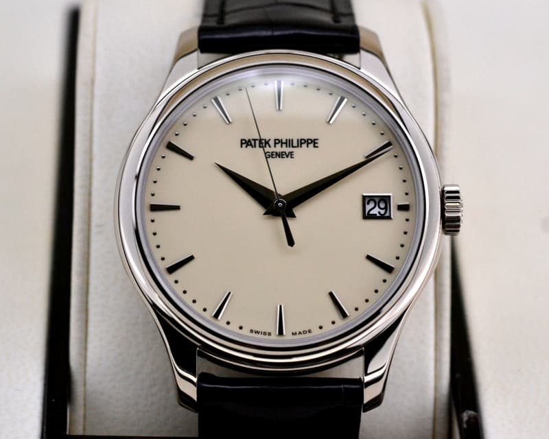 Patek Philippe Calatrava Automatic Ivory Dial 18K White Gold 