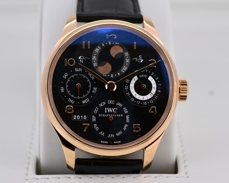 IWC Portuguese Perpetual Calendar Double Moon 18K Rose Gold