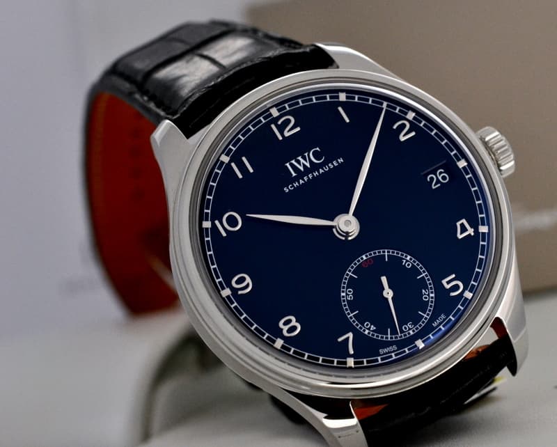 IWC Portuguese Hand Wound Eight Days SS / Black Dial