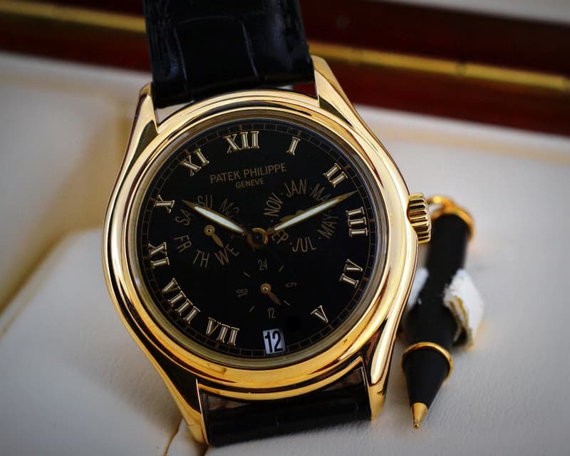 Patek Philippe Annual Calendar Black Dial 18K Yellow Gold

