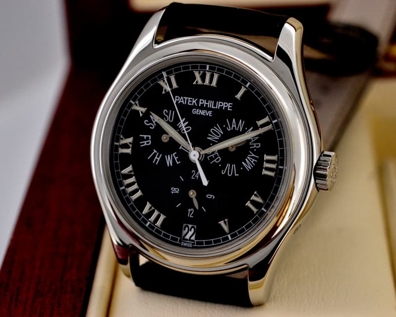 Patek Philippe Annual Calendar Black Dial Platinum 
