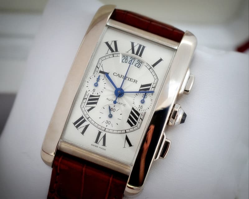 Cartier Tank Americaine XL Chronograph 18K White Gold