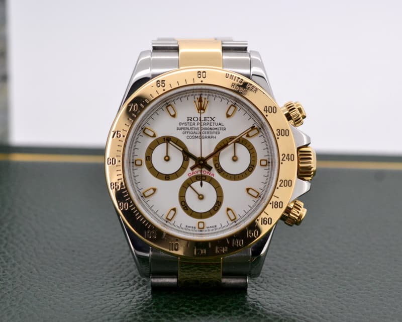 Rolex Daytona White Dial 18K Yellow Gold / SS 