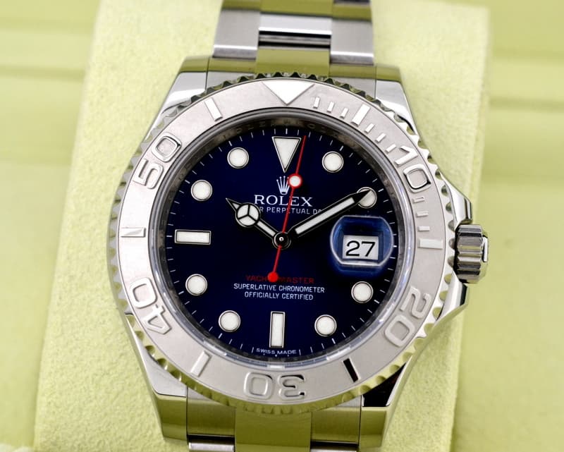 Rolex Yacht Master SS Blue Dial / Platinum Bezel