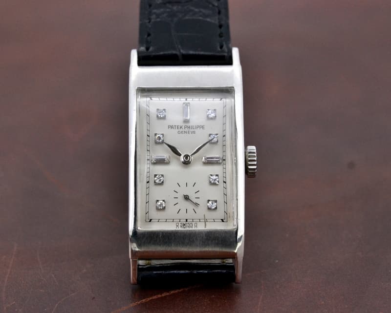 Patek Philippe Vintage Tank Platinum 425 Diamond Markers