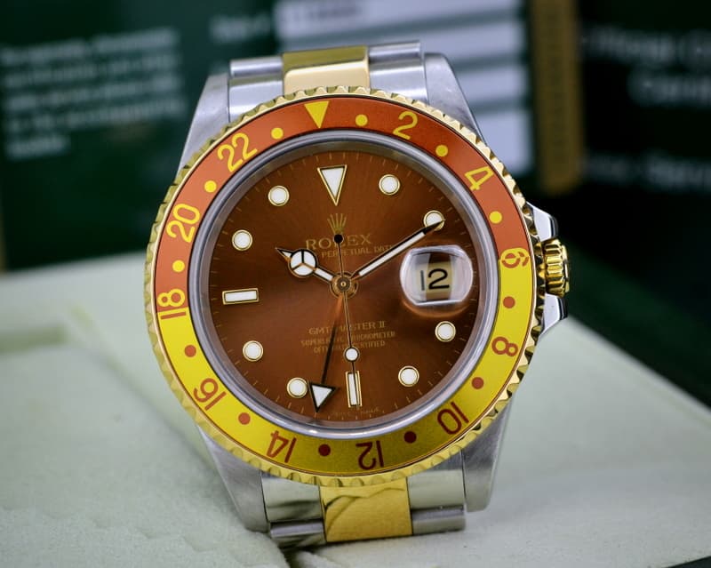 Rolex GMT Master II Root Beer Dial 18K / SS 