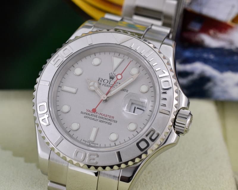 Rolex Yacht Master SS Platinum Bezel 