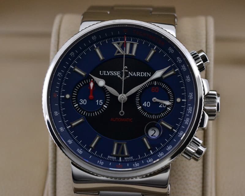 Ulysse Nardin Marine Chronograph Blue Dial SS 
