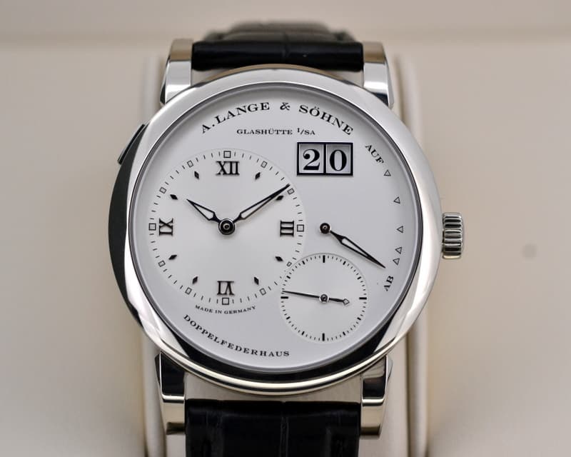 A. Lange and Sohne Lange 1 18K White Gold Silver Dial
