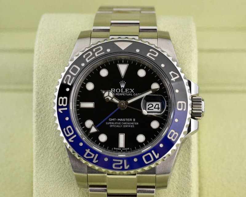 Rolex GMT Master II Ceramic Black & Blue SS 