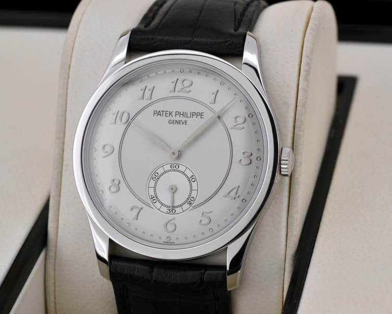 Patek Philippe Calatrava Platinum Silver Dial Arabic Numerals 