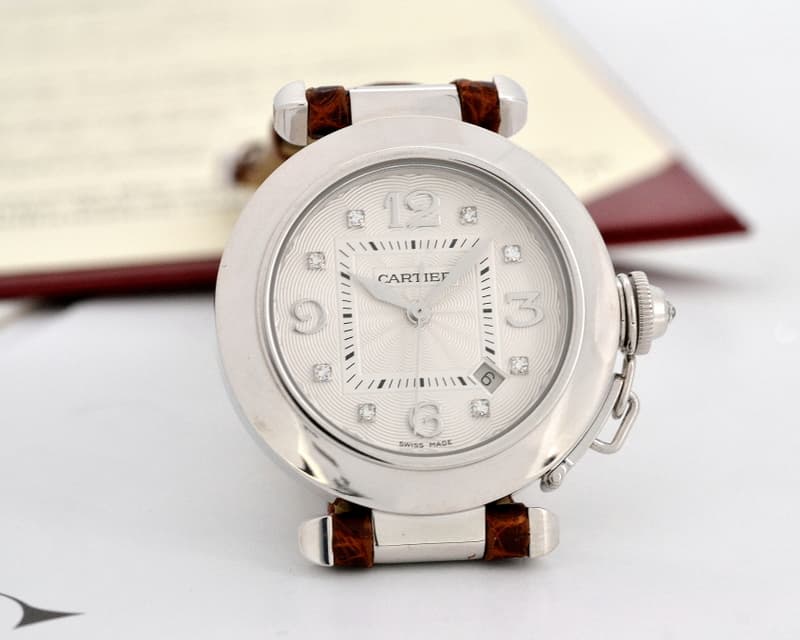 Cartier Pasha 32 18K White Gold / Automatic 