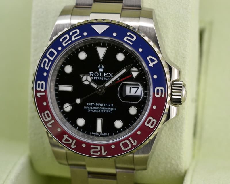 Rolex GMT Master II Blue / Red 18K White Gold 