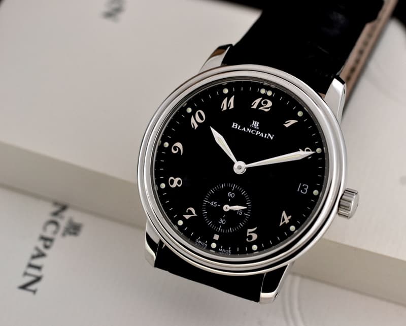 Blancpain Ultra Thin Automatic 100HR Black Arabic Dial