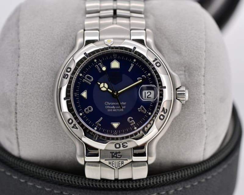 TAG Heuer 6000 Series Blue Dial SS 