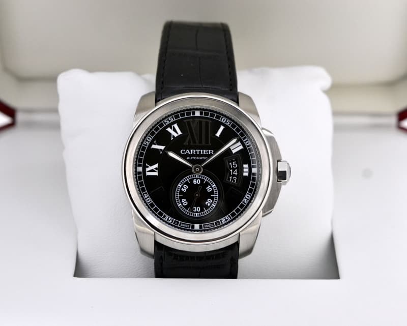 Cartier Calibre de Cartier Black Dial SS / Alligator 